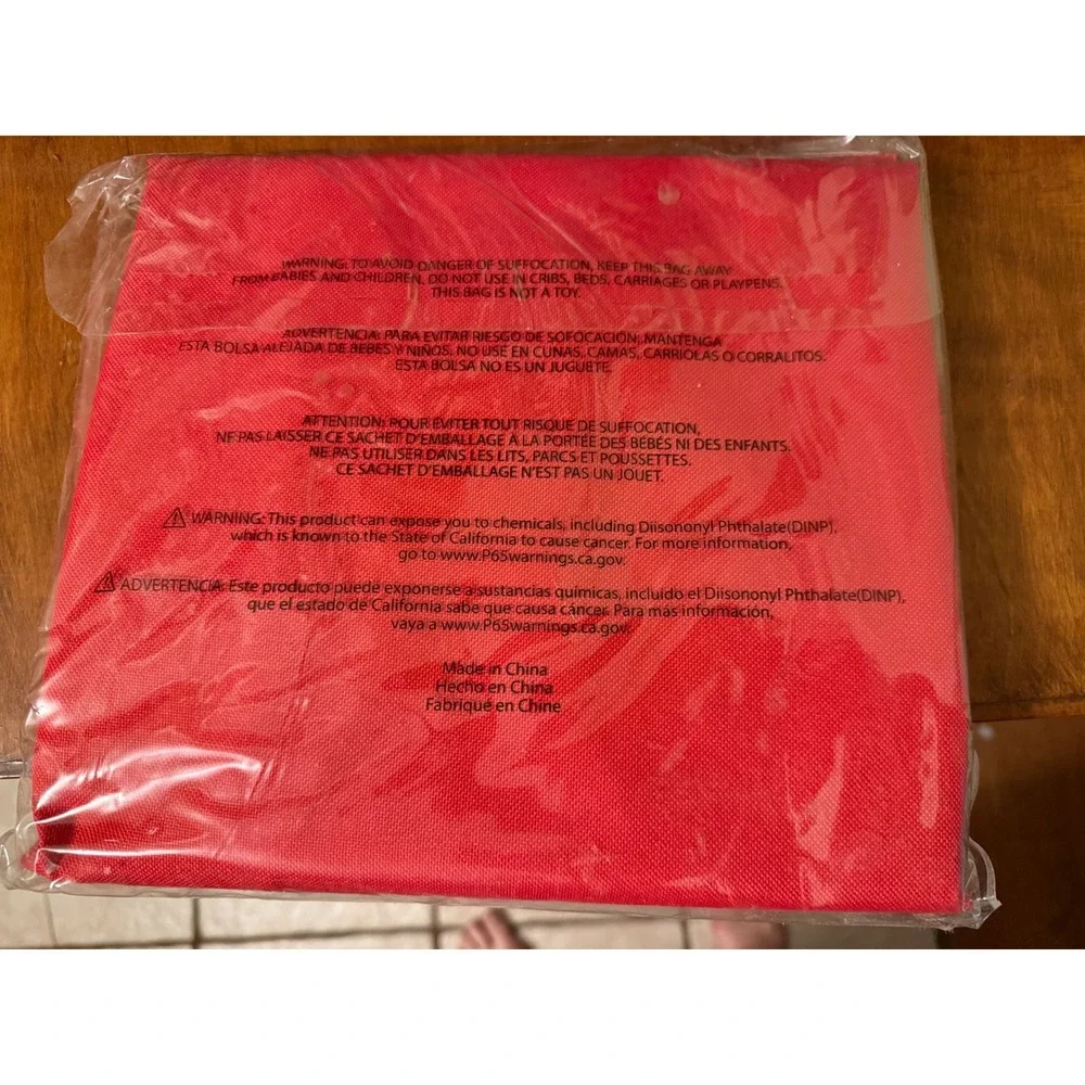 Holiday Living Multi-Use Storage Bag Red Polyester‎ Zippered 36x15x15 0807721
